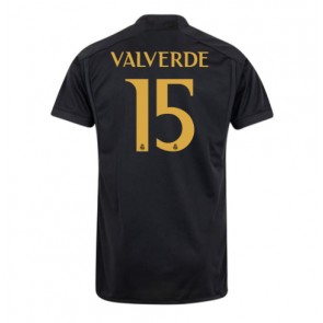 Real Madrid Federico Valverde #15 Tredje trøje 2023-24 Kort ærmer
